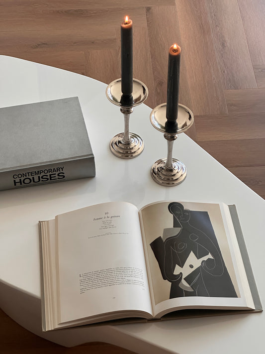 Chrome Candle Holder Set