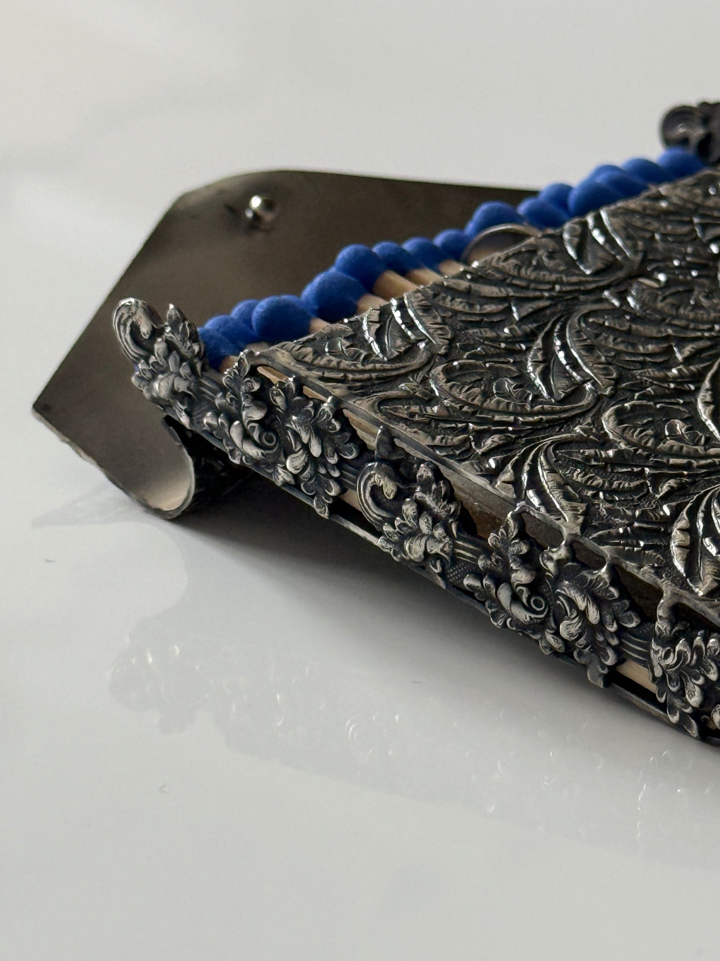 Vintage Repoussé Floral Matchbox Holder