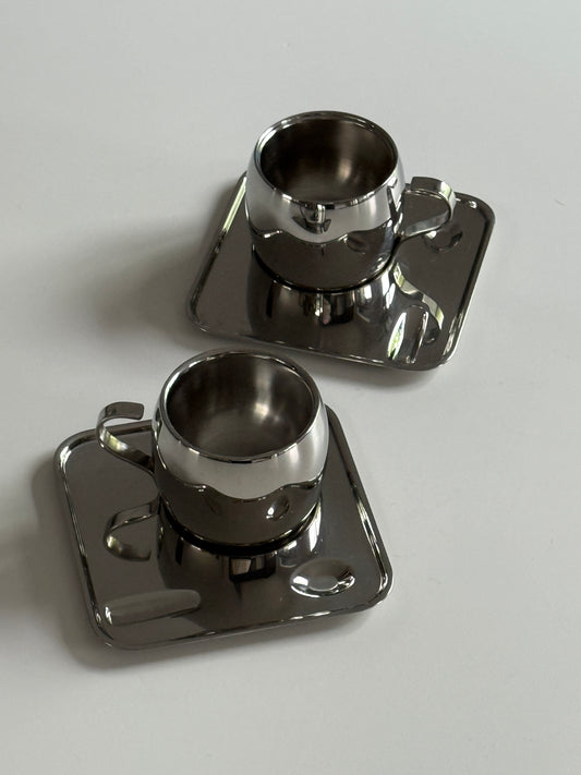 Stainless Steel Espresso Cup Set (set of 2)