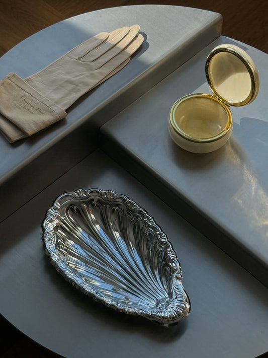 Chrome Clam Shell Trinket Dish