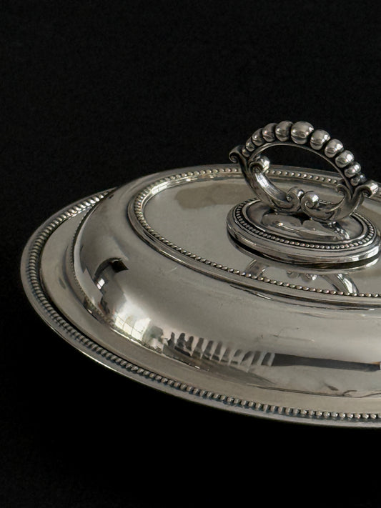 English Silver Plate Serving Dish 1940s