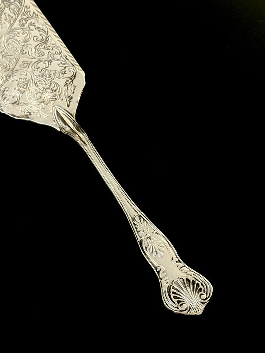 Engraved Silver Plate Pie Server