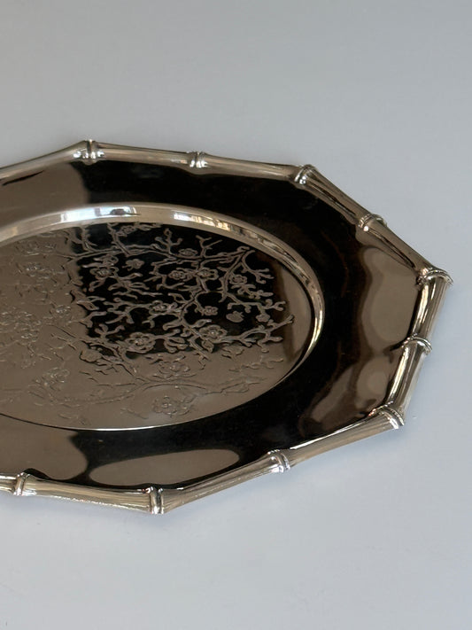 Silver Plated Bamboo Tray