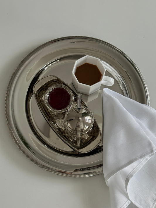 Antique Silver Plate Condiment Set