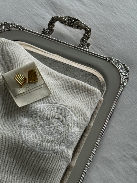 Large Silver Plated Handled Serving Tray