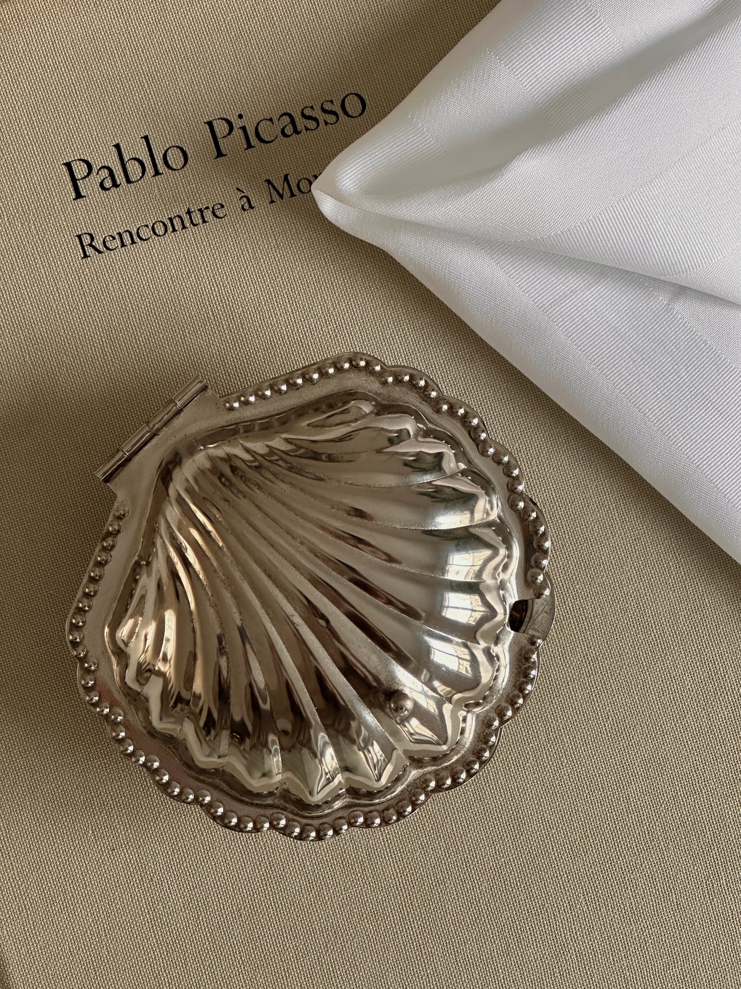 Silver Plate Shell Butter Dish