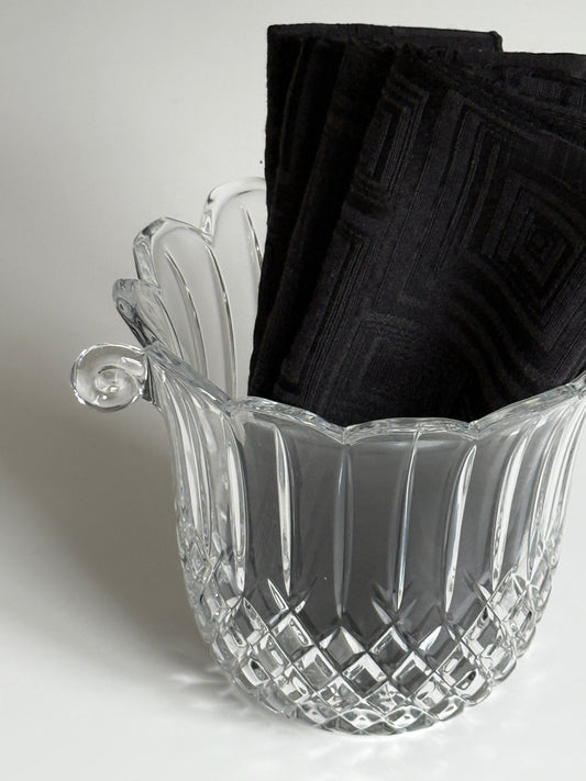 Diamond Cut Crystal Ice Bucket