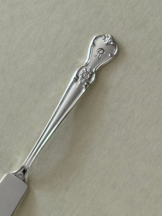 Silver Plated Monogram Butter Knife