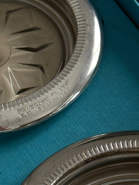 Birks Silver Plate Coaster Set (set of 4)