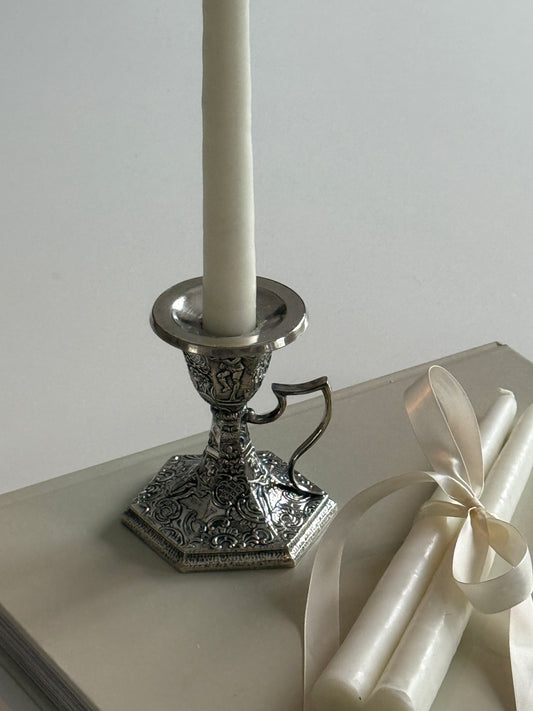 Pair of Derby Silver Plate Candlestick Holders