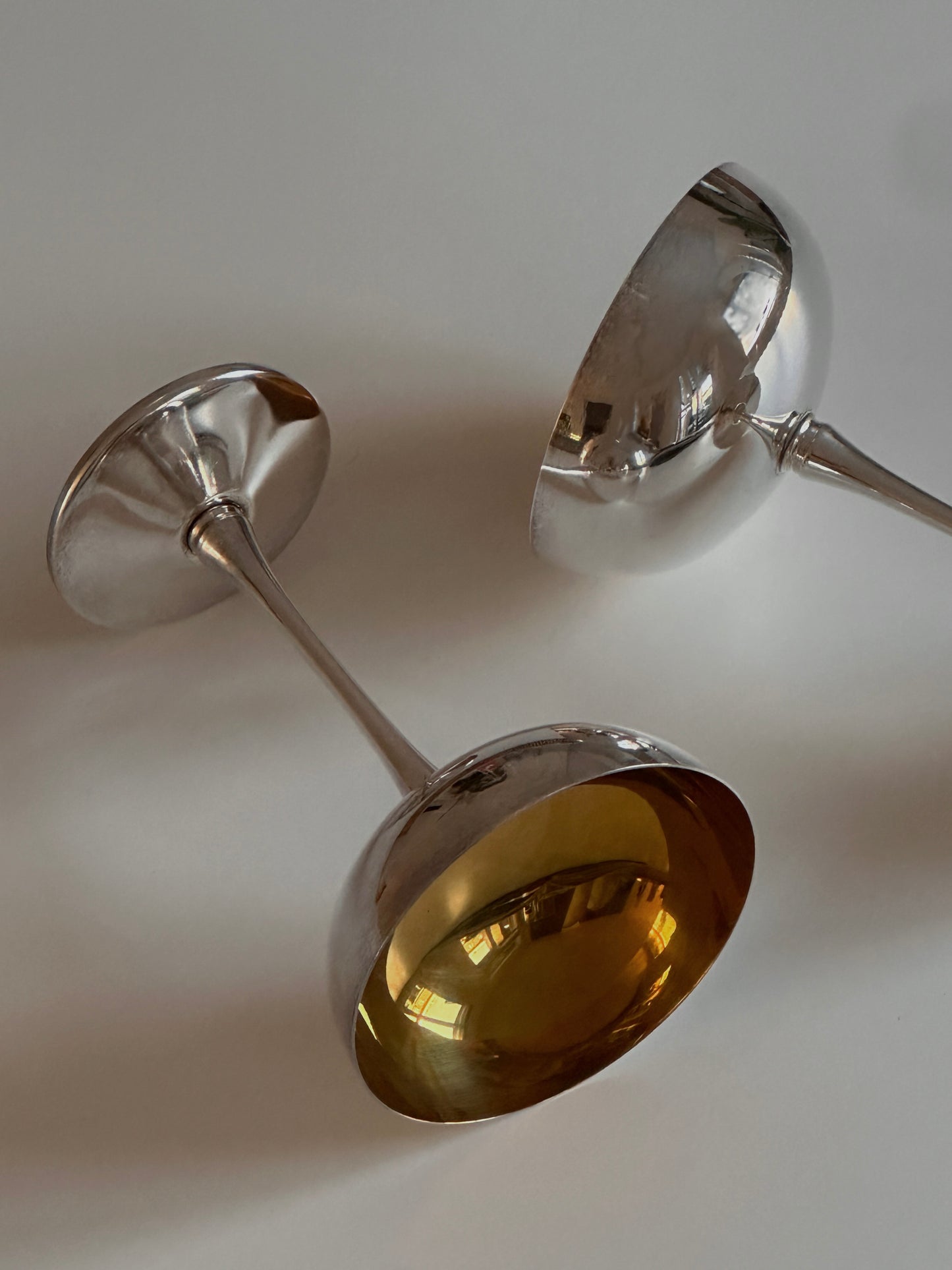 Italian Silver Plate Coupes (set of 2)