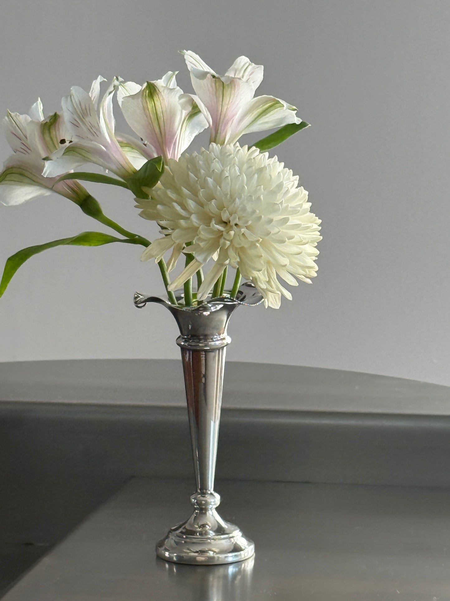 Pair of Small Silver Plated Bud Vases - Made in England