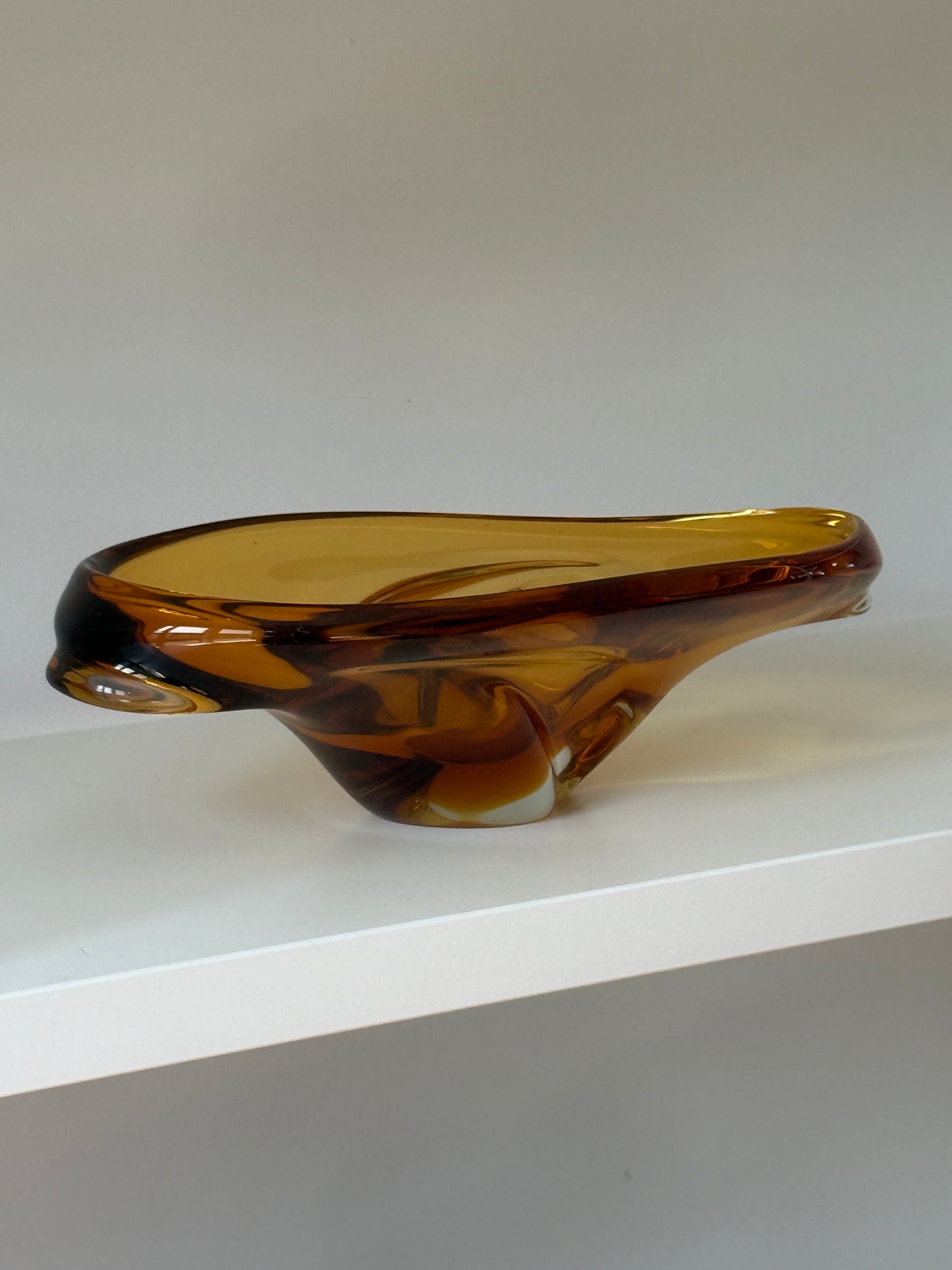 Sculptural Art Glass Bowl 1960s