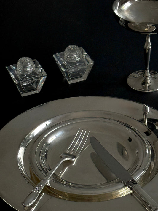 Art Deco Crystal Salt & Pepper Set