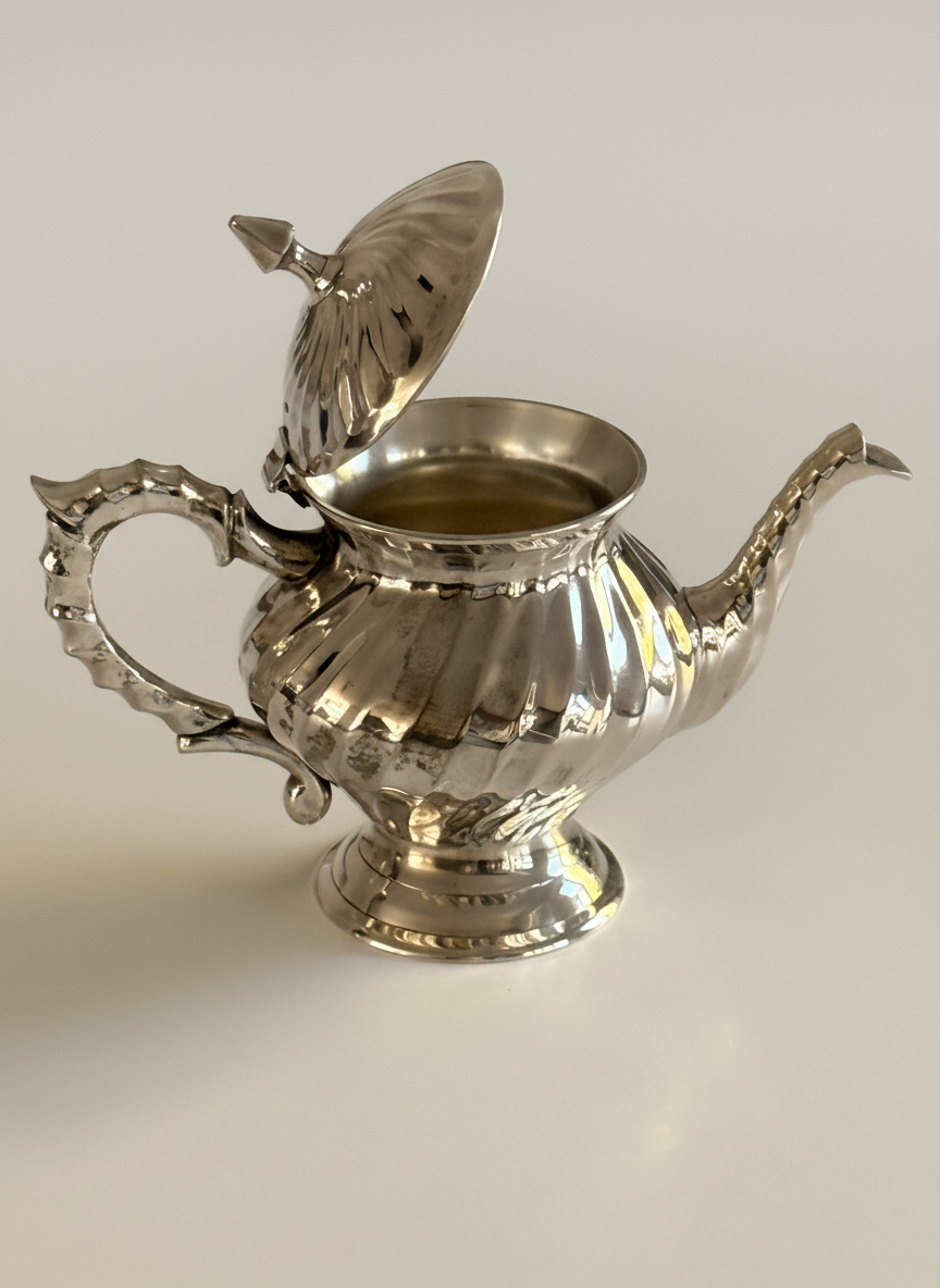 Vintage Swirl Silver Plated Coffee/ Tea Pot