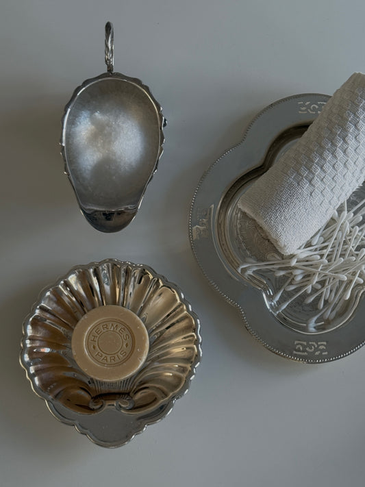 Silver Plate Shell Dish