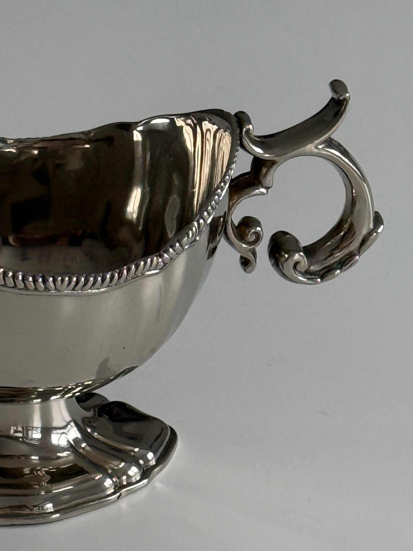 Silver Plate Ornate Gravy Boat