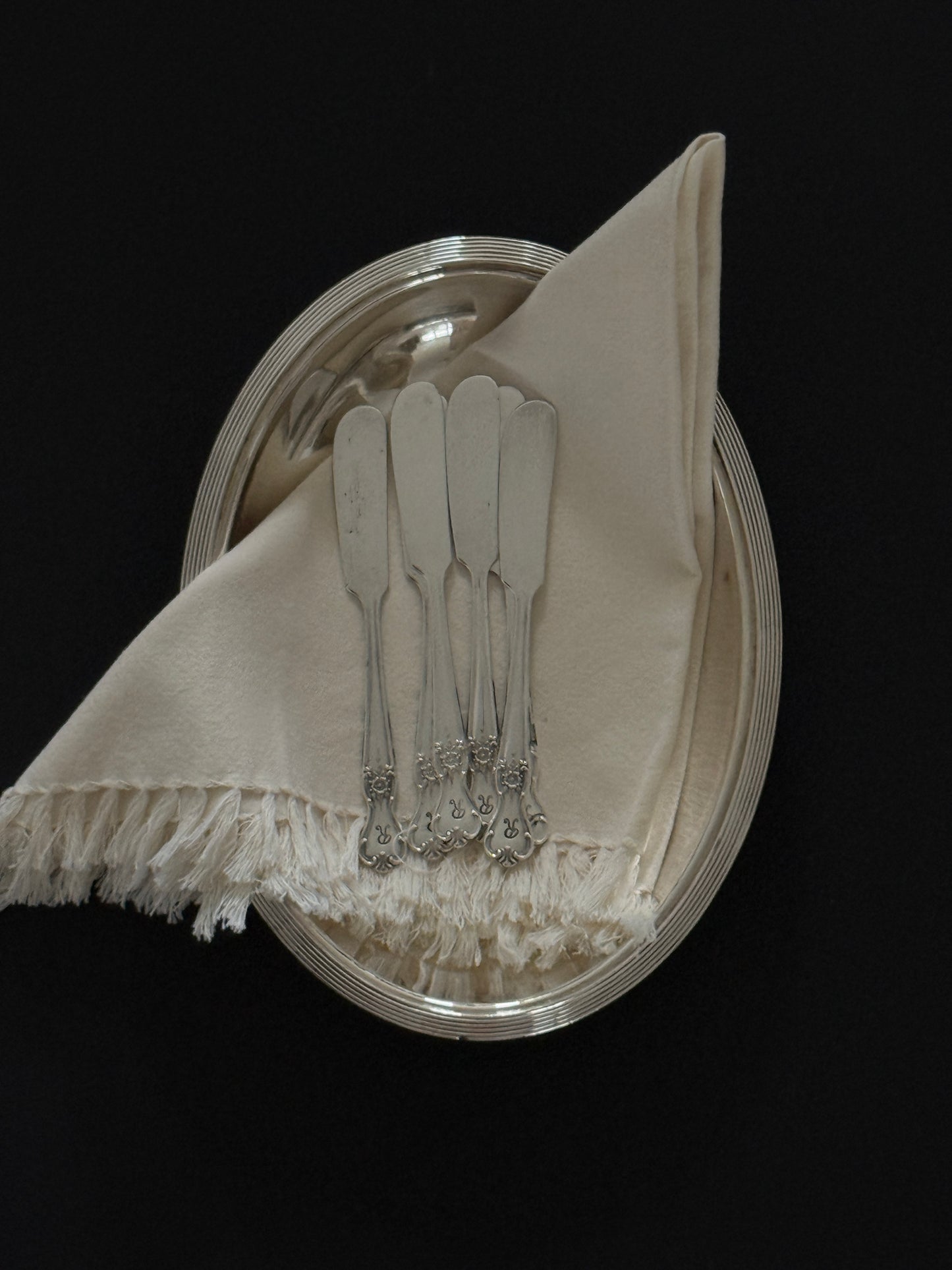 Oval Silver Plated Serving Tray