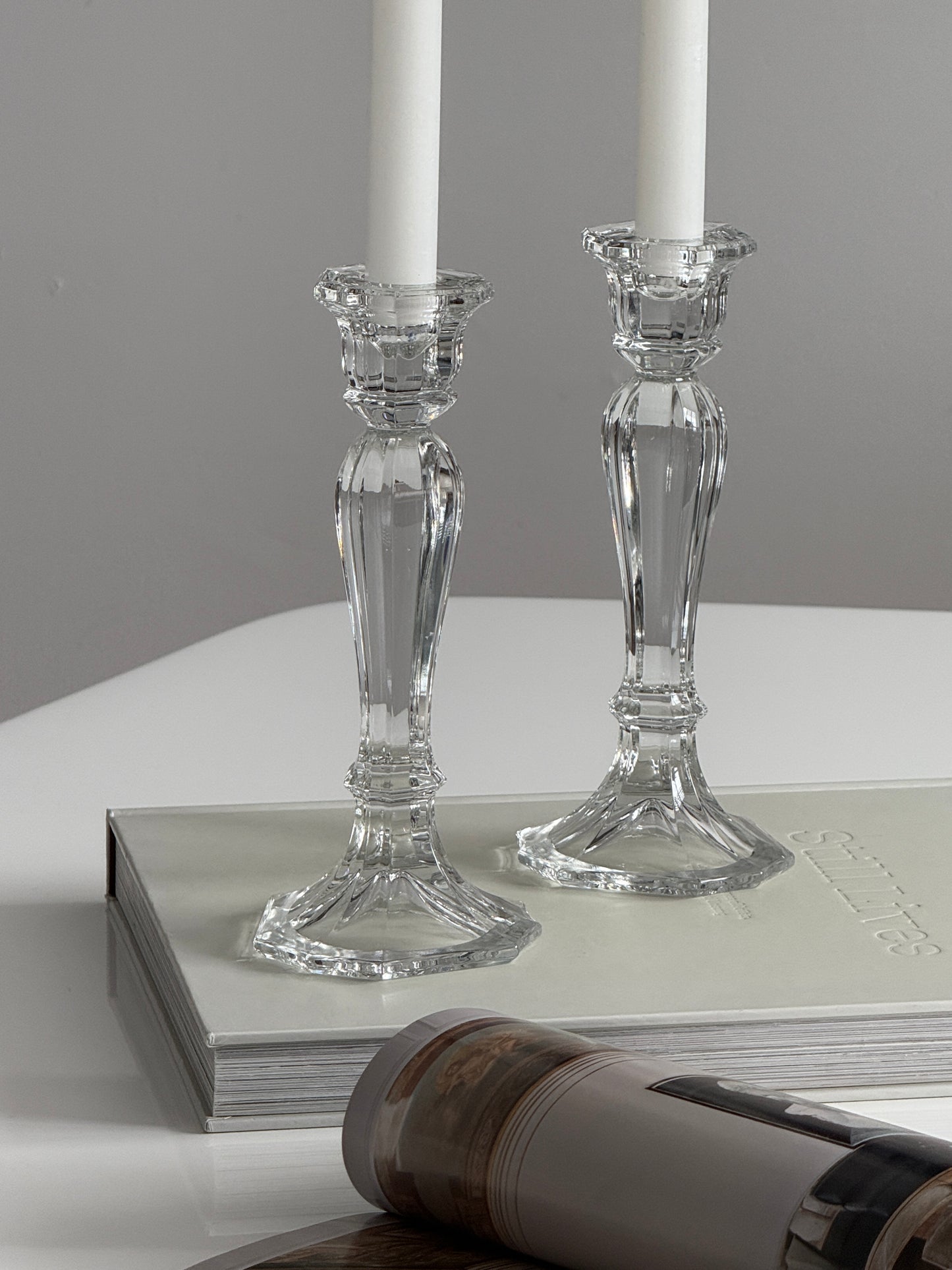 Oscar de la Renta Lead Crystal Candle Holders