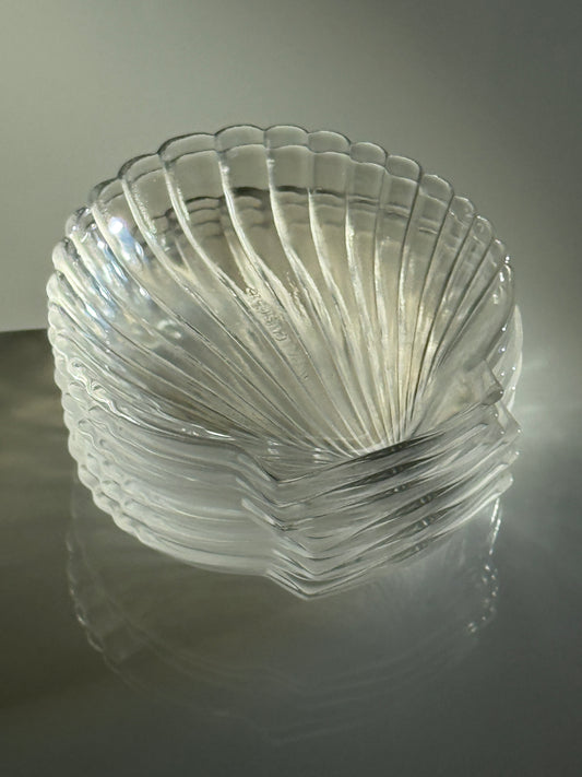 Shell Shaped Glass Serving Dish (Set of 6)