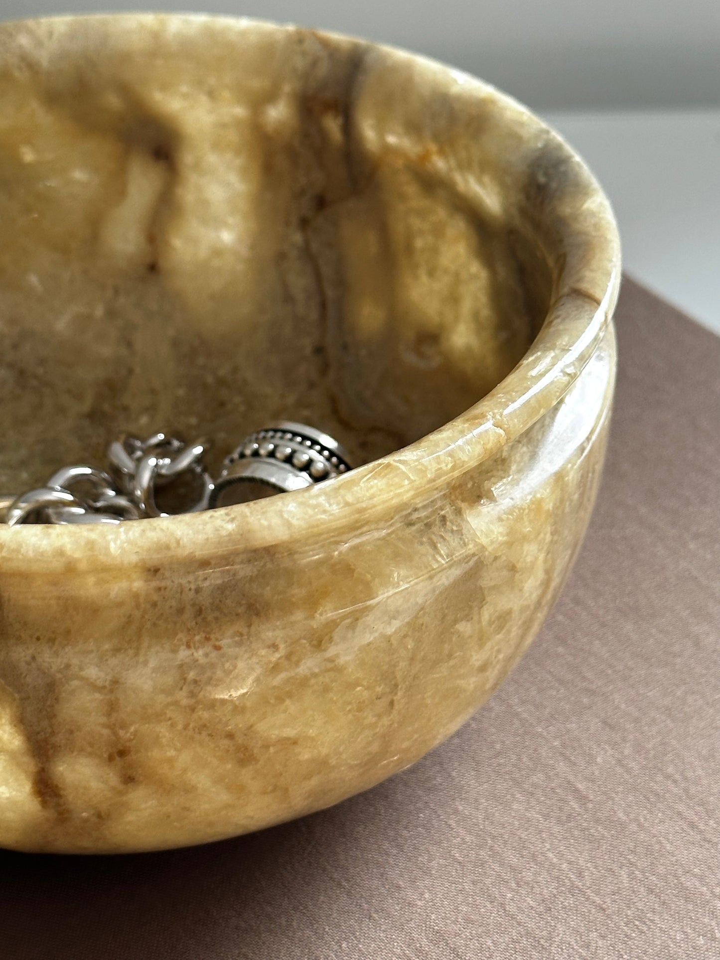 Round Onyx Decorative Bowl