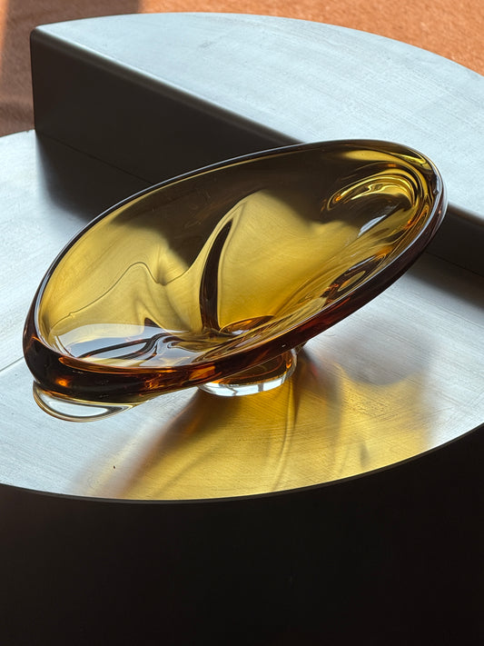 Sculptural Art Glass Bowl 1960s