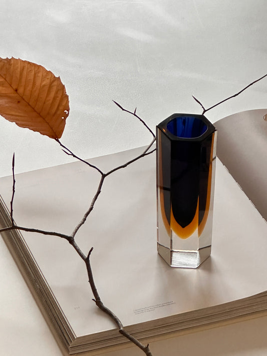 Italian Murano Glass Sommerso Vase, 1960s