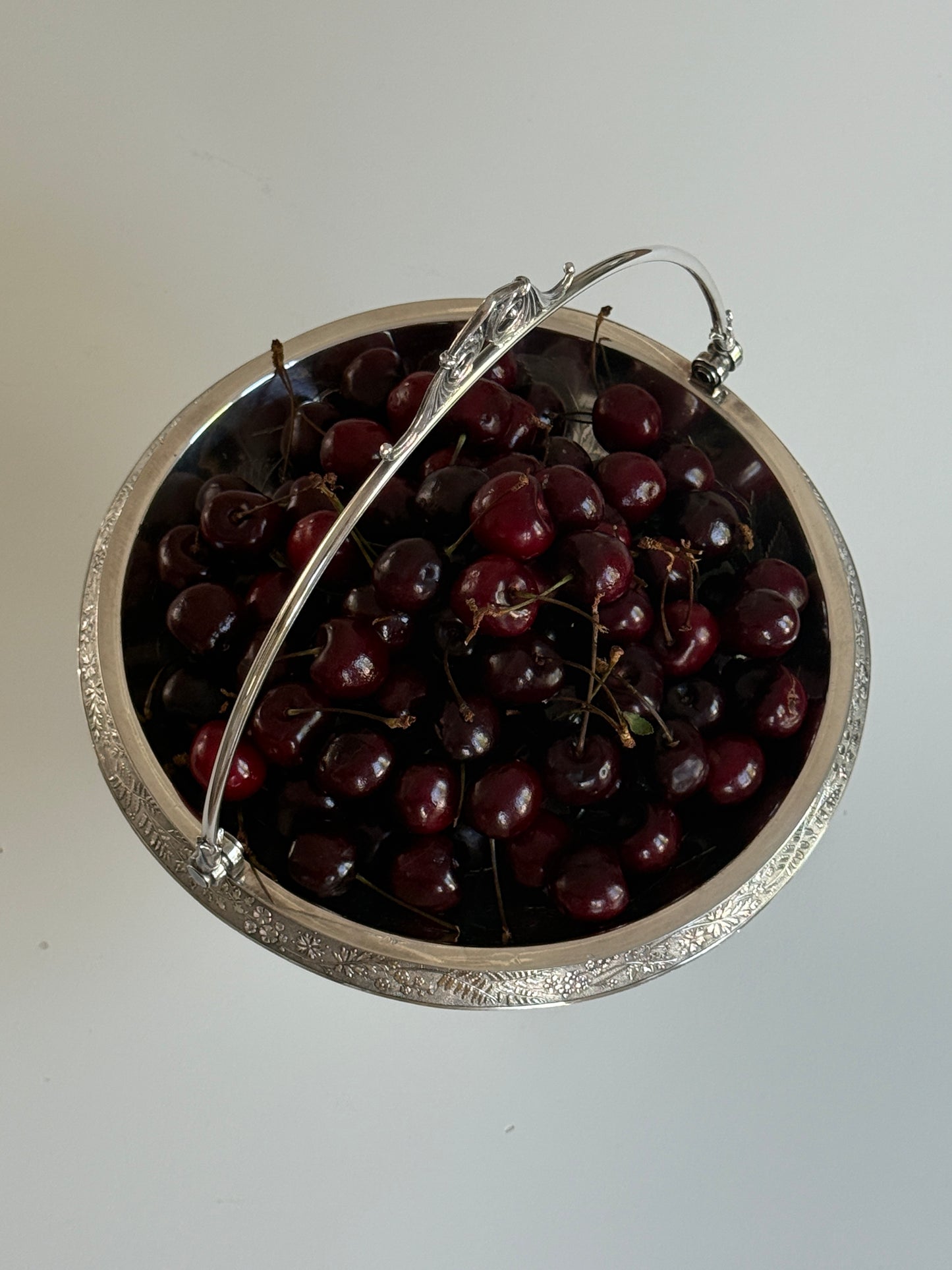 Silver Plated Pedestral Basket