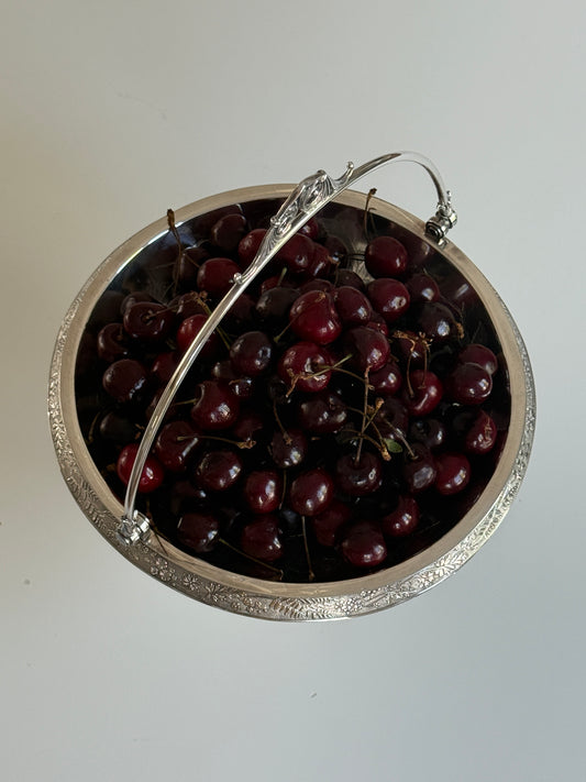 Silver Plated Pedestral Basket