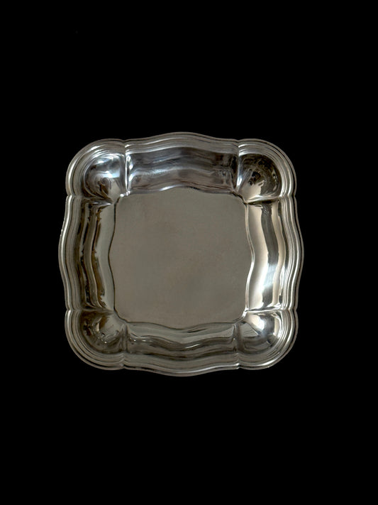 Square Adorned Italian Steel Tray