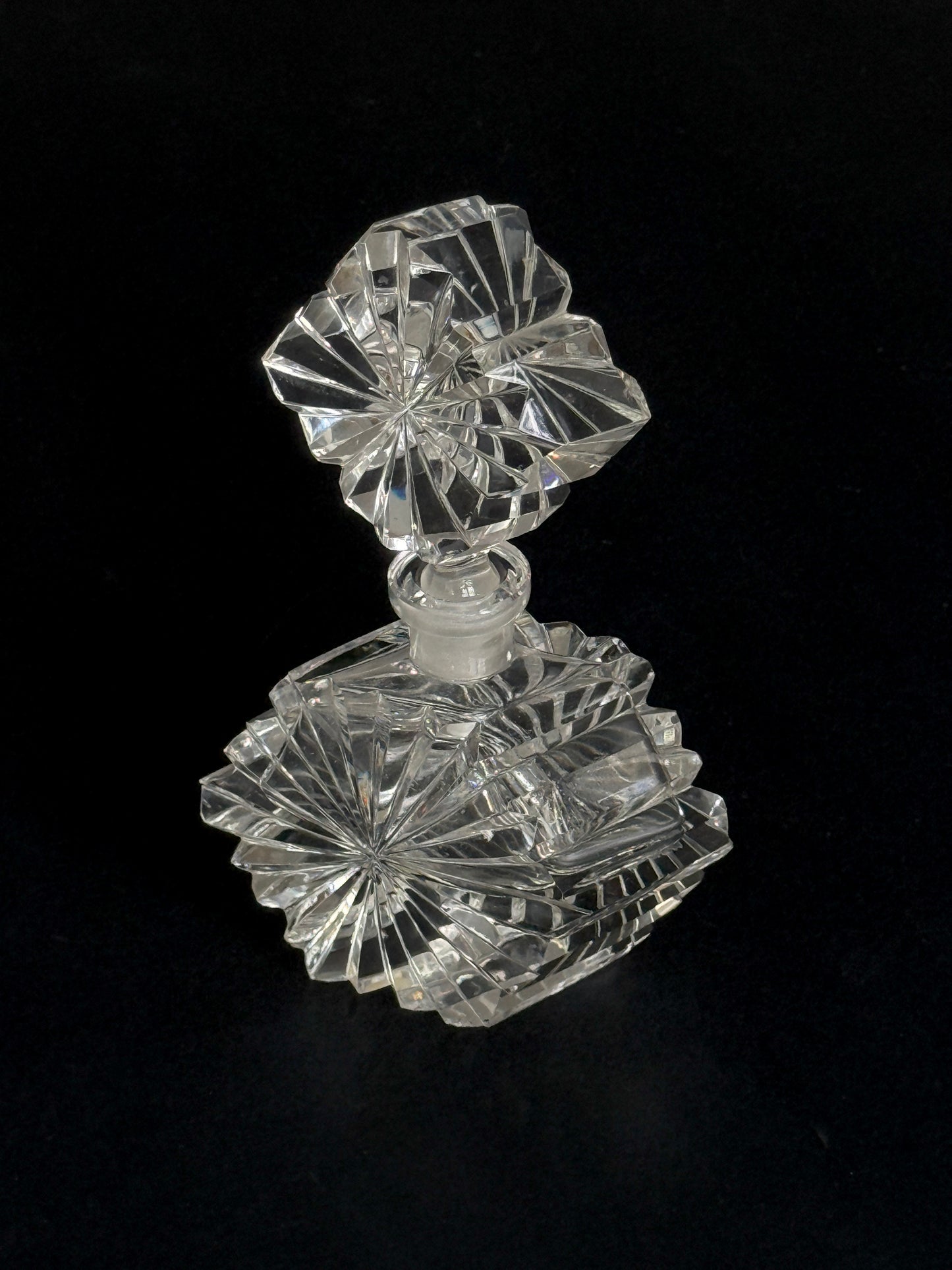 Art Deco Crystal Perfume Bottle