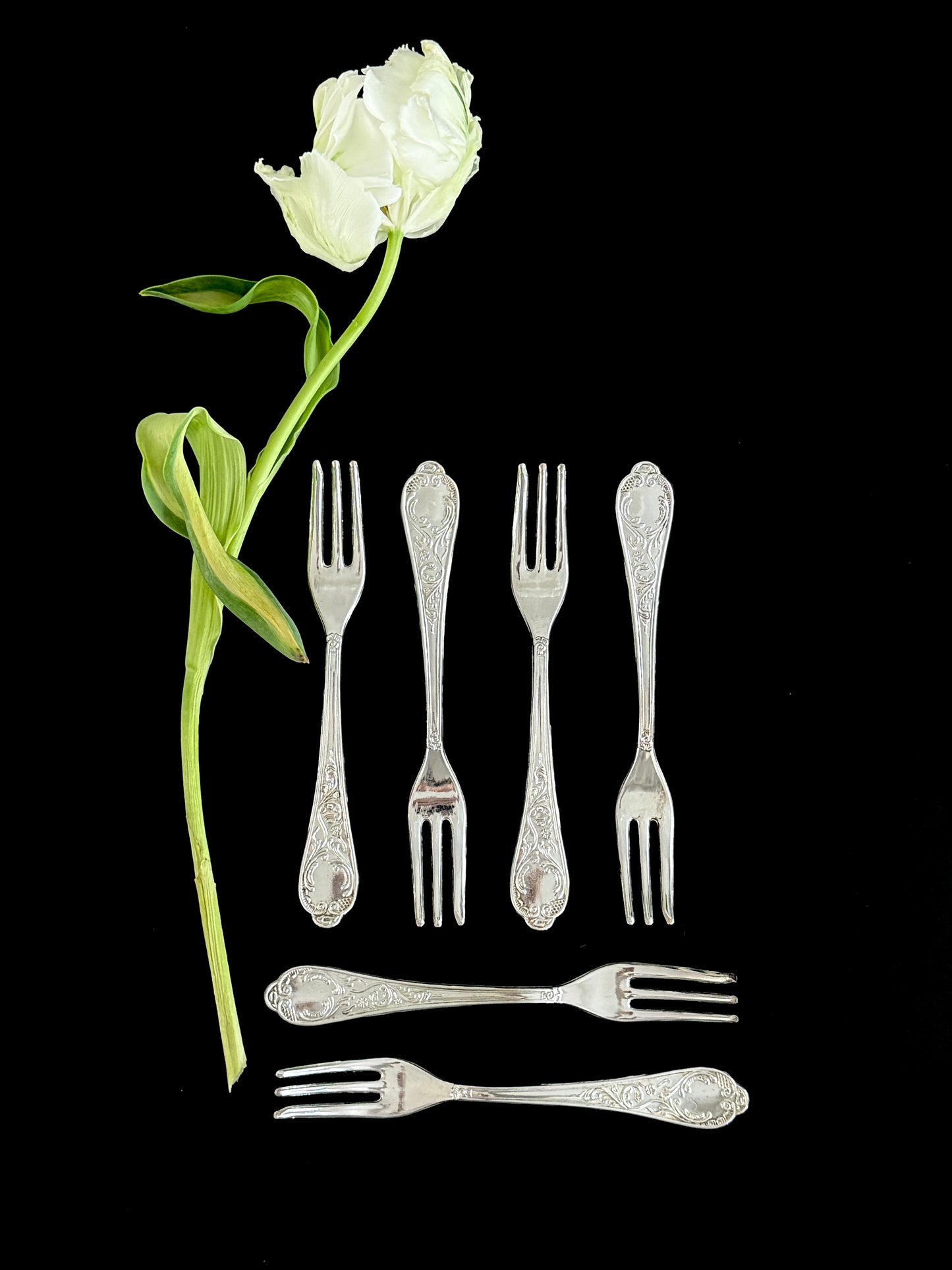 Italian Silver Plated Desert Forks (set of 6)