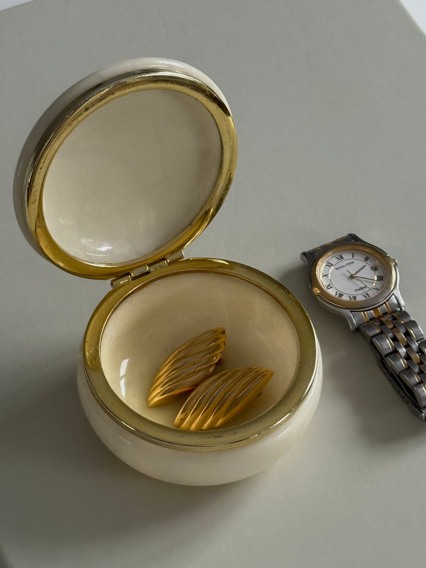 Vintage Italian Onyx Trinket Box