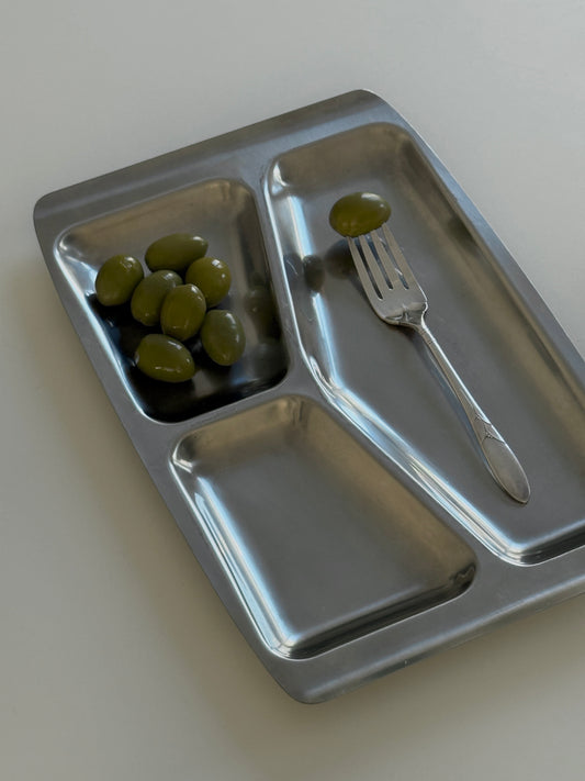 Danish Stainless Steel Compartment Tray