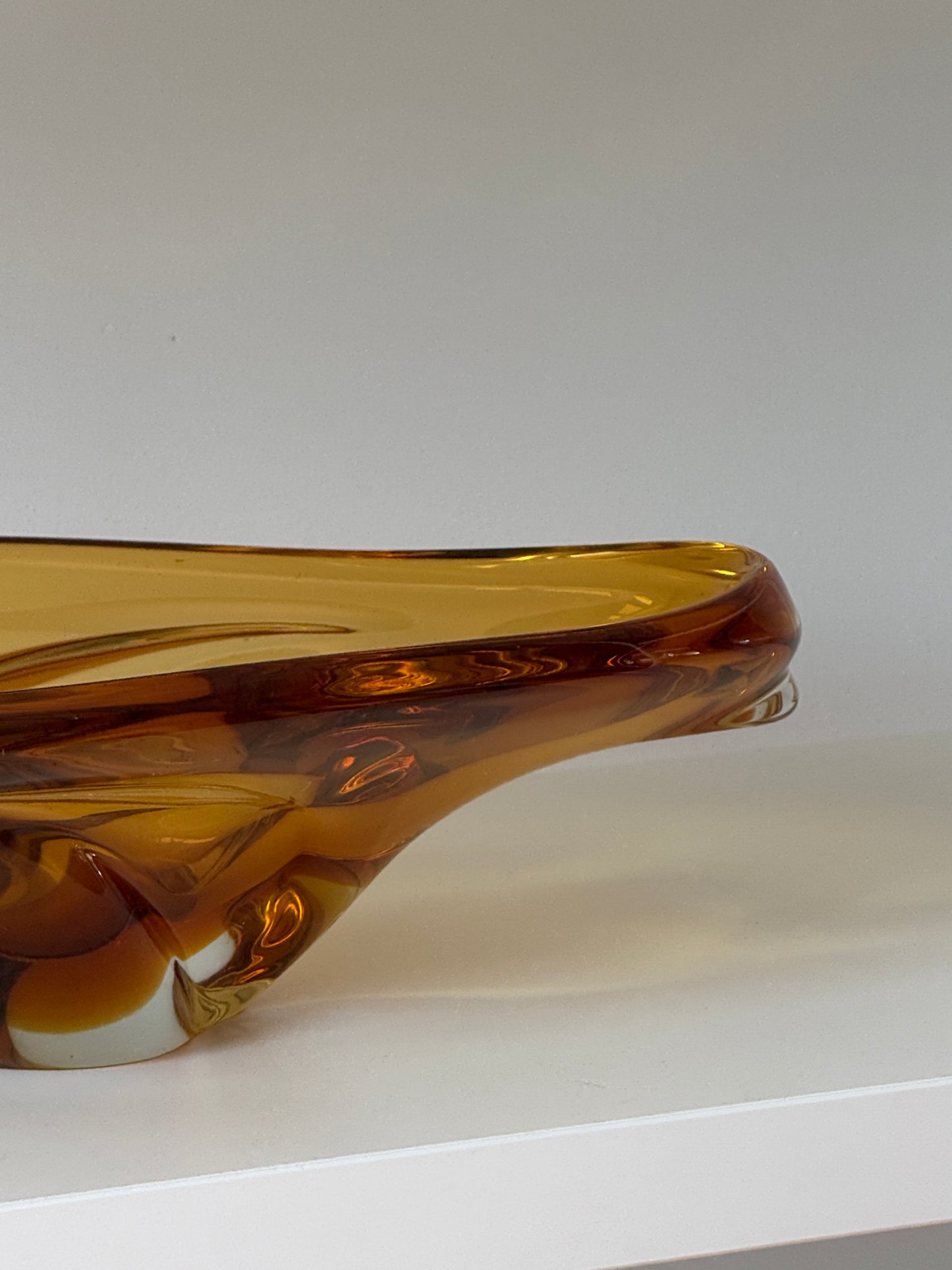 Sculptural Art Glass Bowl 1960s