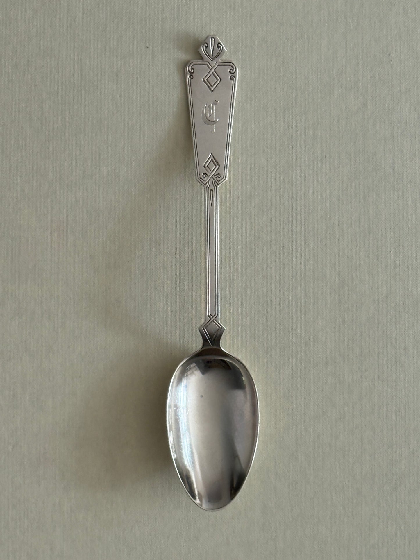 Antique Sterling Silver Serving Spoon
