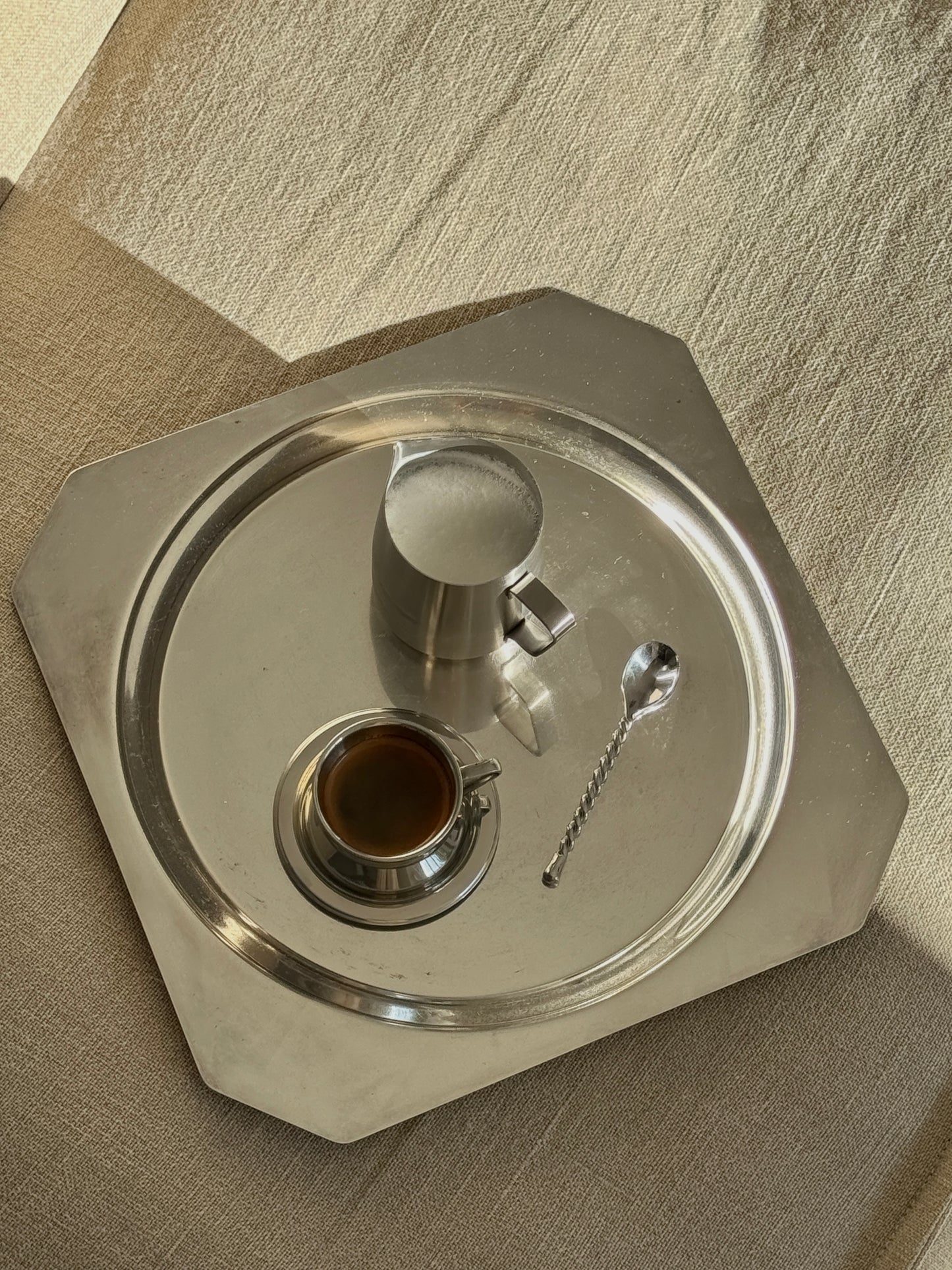 Large Silver Plate Art Deco Tray