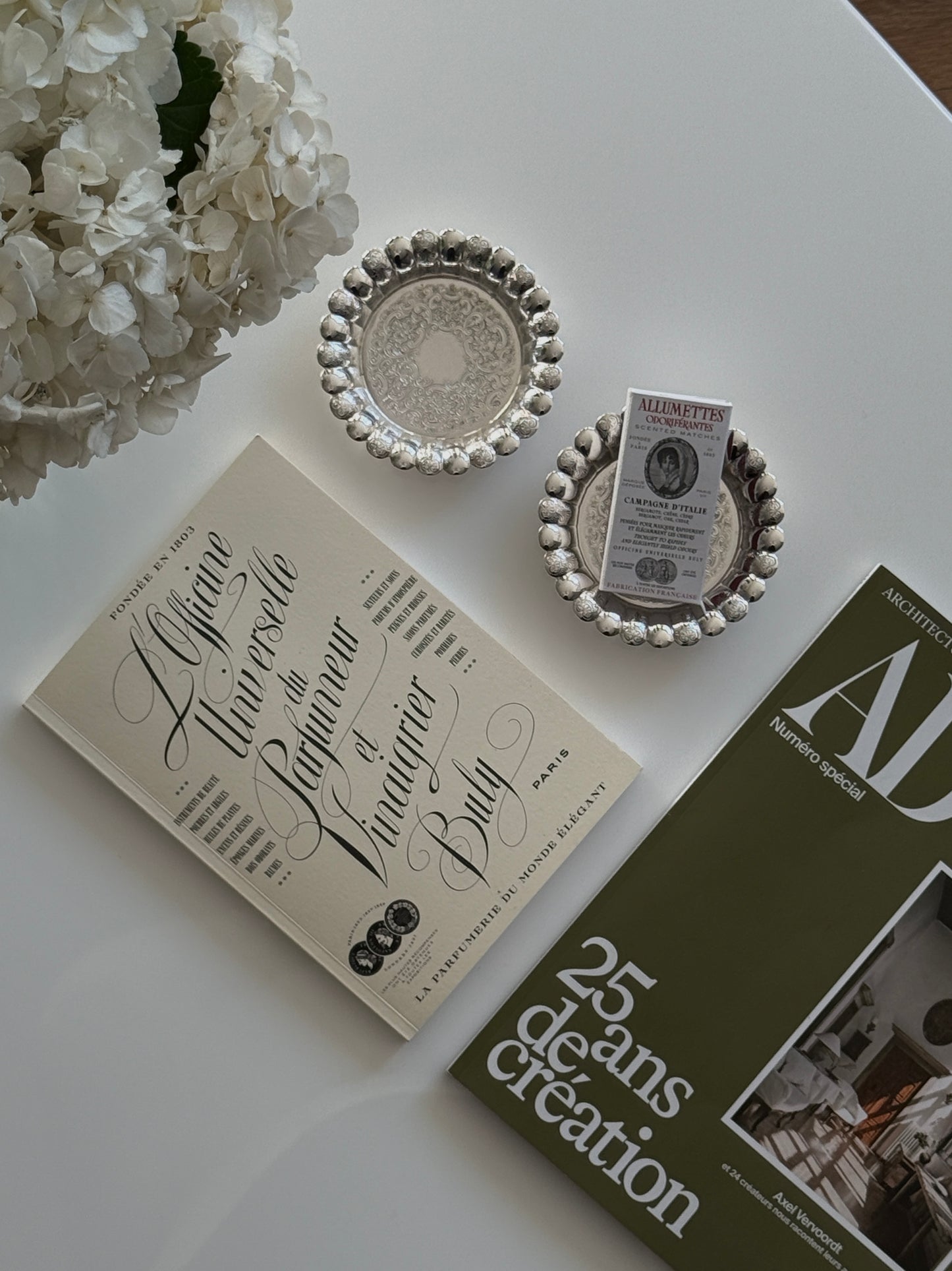 Small Ornate Silver-Plated Tray (set of 2)