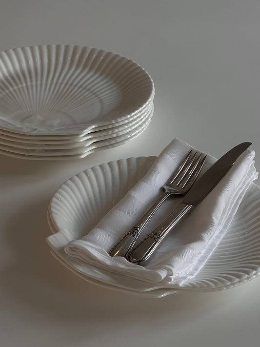 Wedgwood Nautilus Shell Plates - Made in England (set of 8)