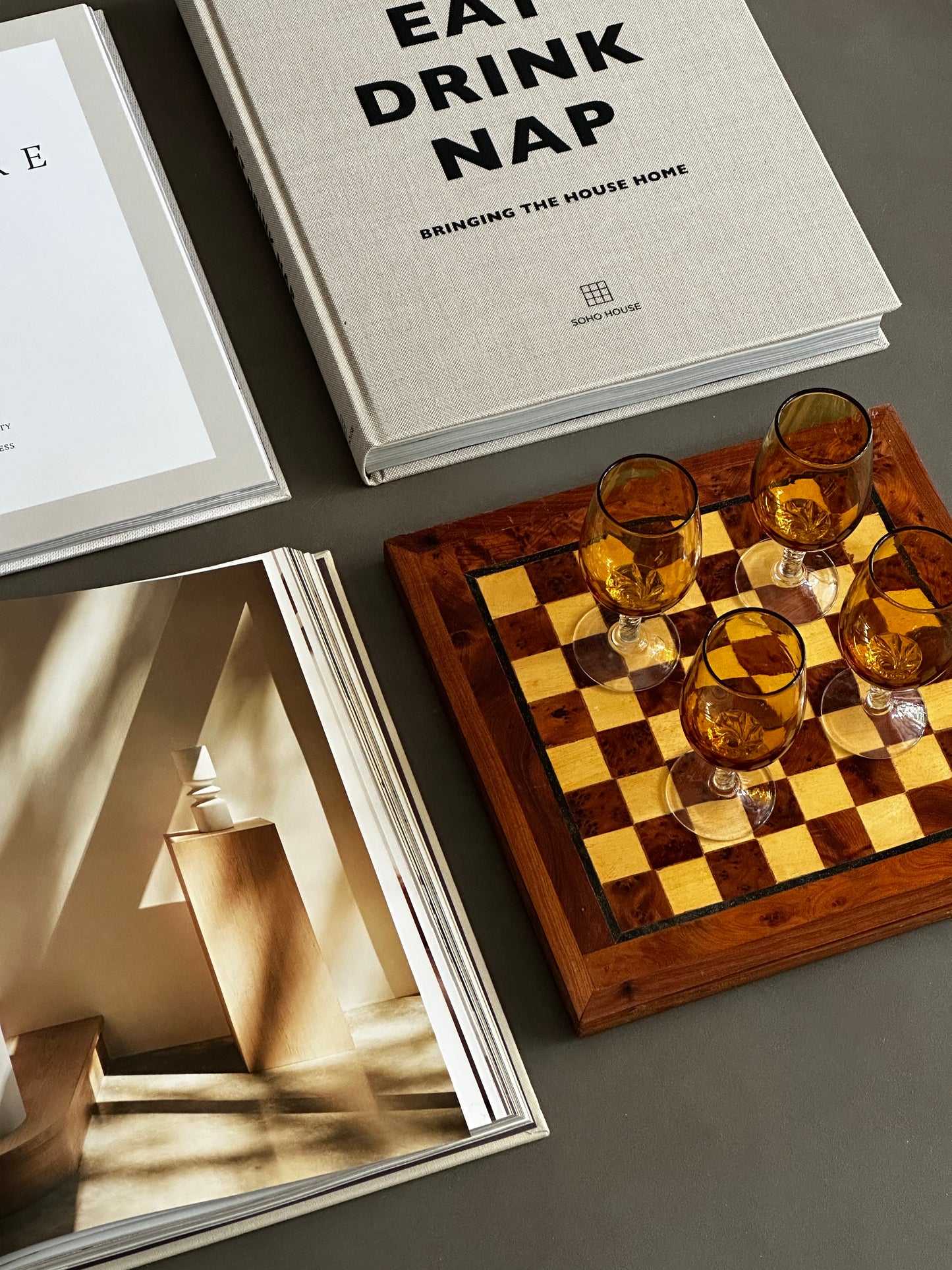 Verres à apéritif vintage en verre ambré (lot de 4)