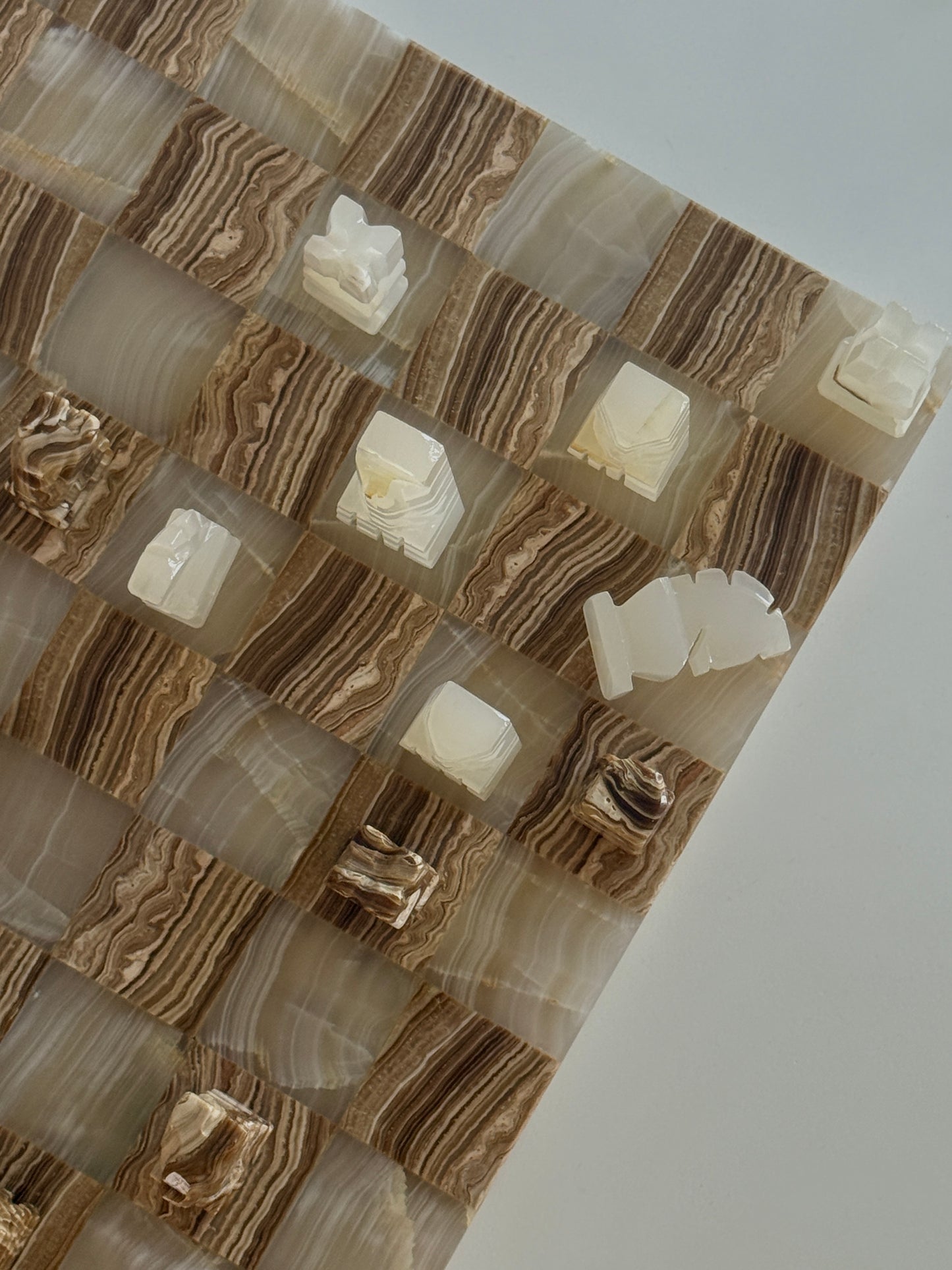 Midcentury Onyx Chess Set
