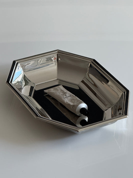 French Stainless Steel Octogonal Dish by Jean Couzon 1970s