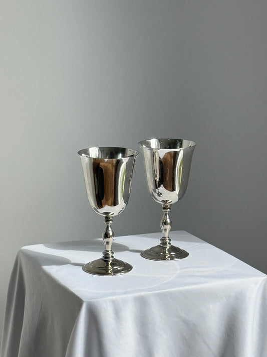 Silver Plated Spanish Goblet (set of 2)