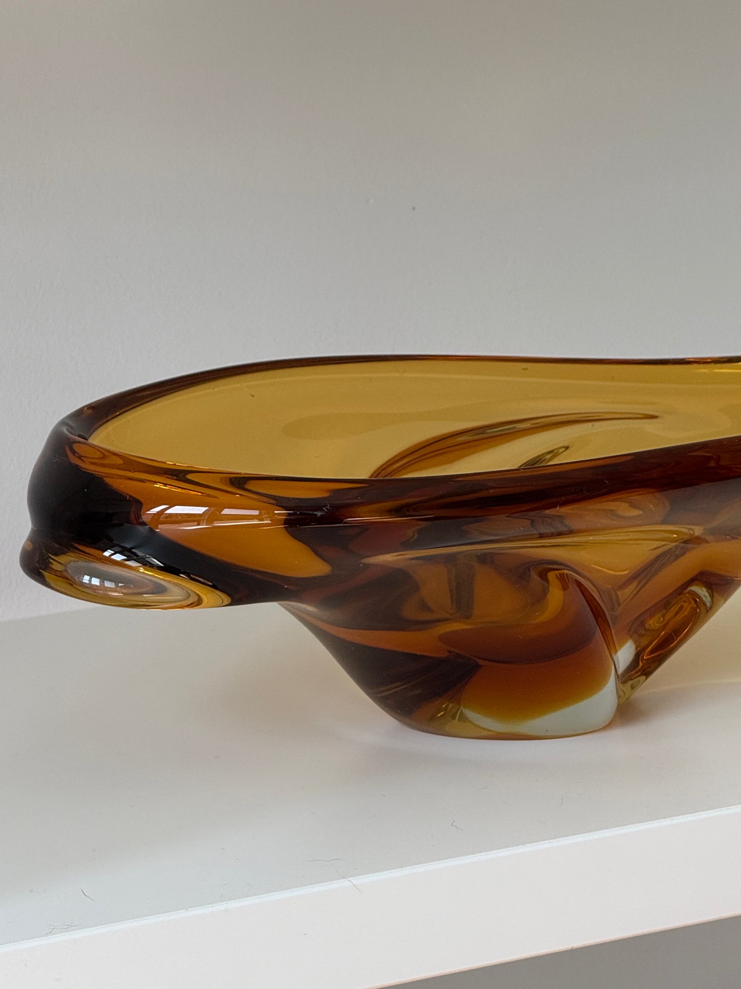Sculptural Art Glass Bowl 1960s