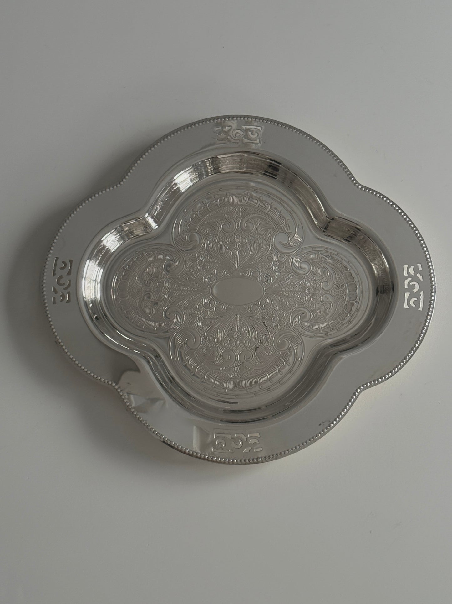 Adorned Silver Plated Tray
