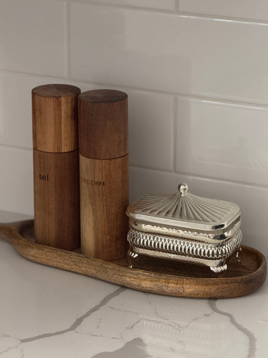 English Silver Plate Butter Dish