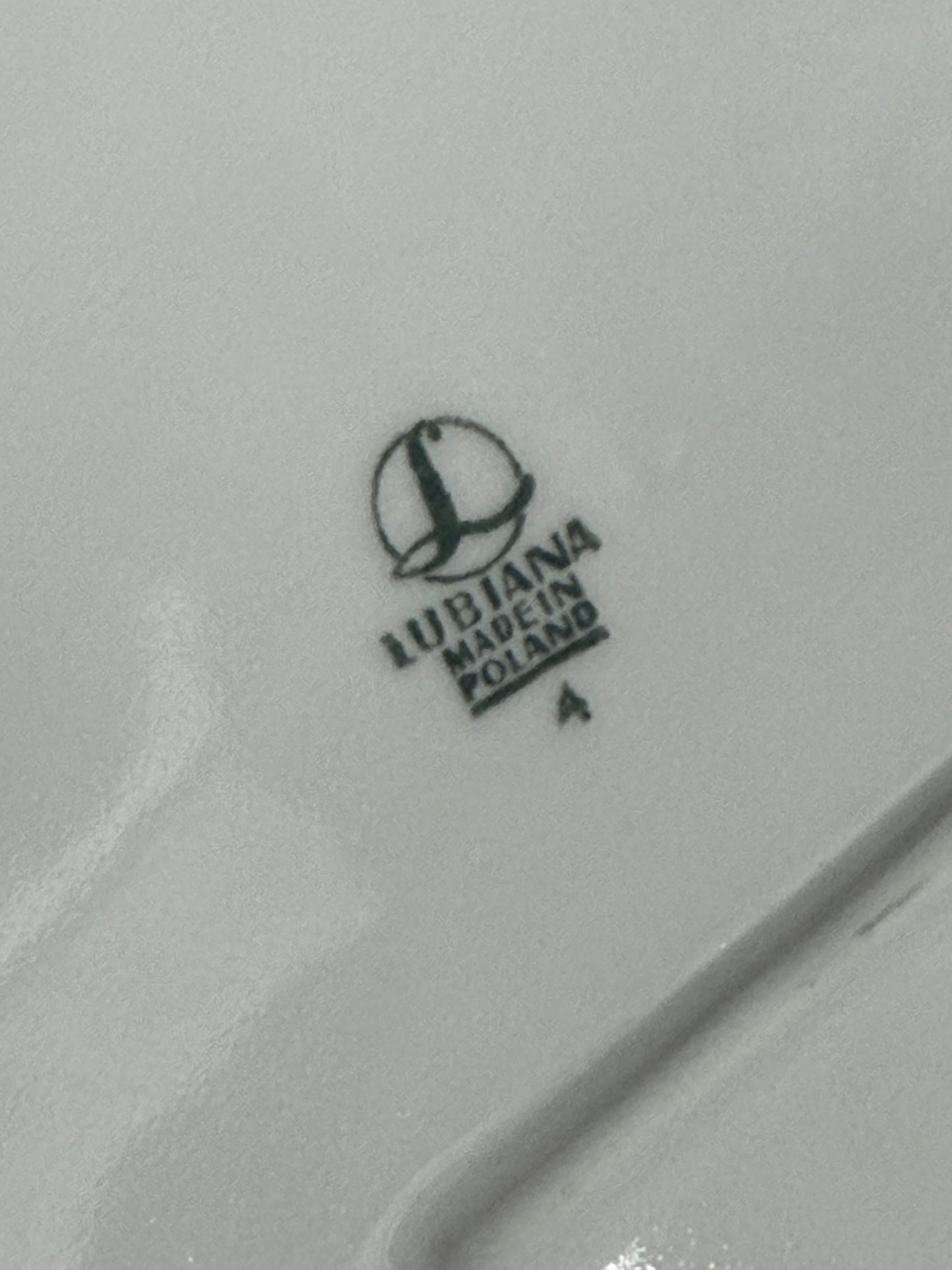 Minimalist White Ceramic Plates with Black Rim - Poland (set of 4)