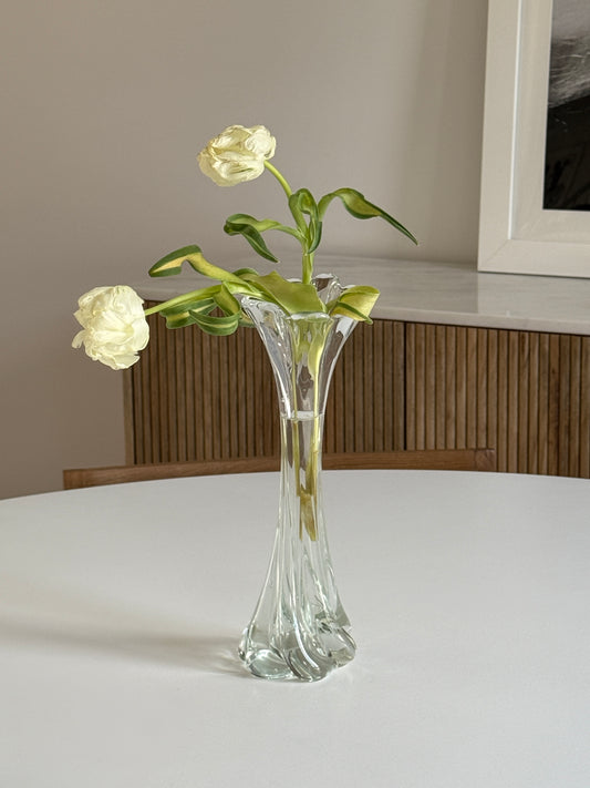 Art Glass Swirl Vase