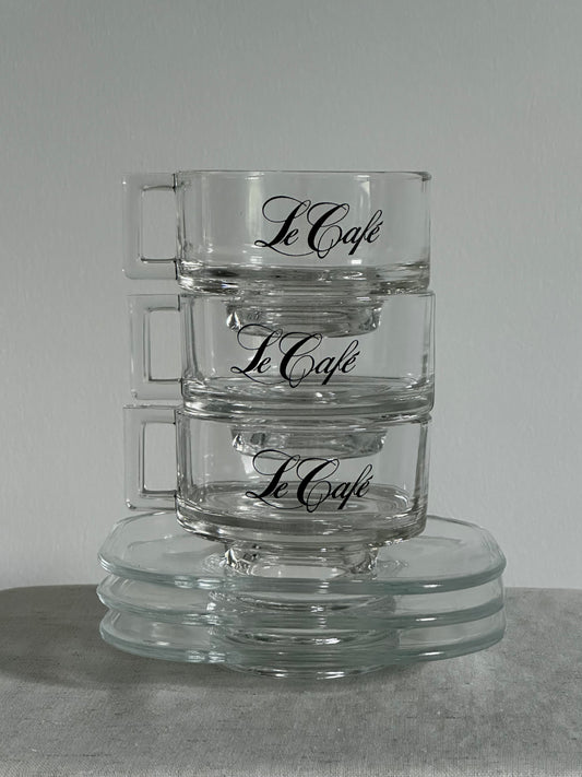 Tasses et soucoupes à café Joe Colombo - fabriquées en Italie (lot de 3)