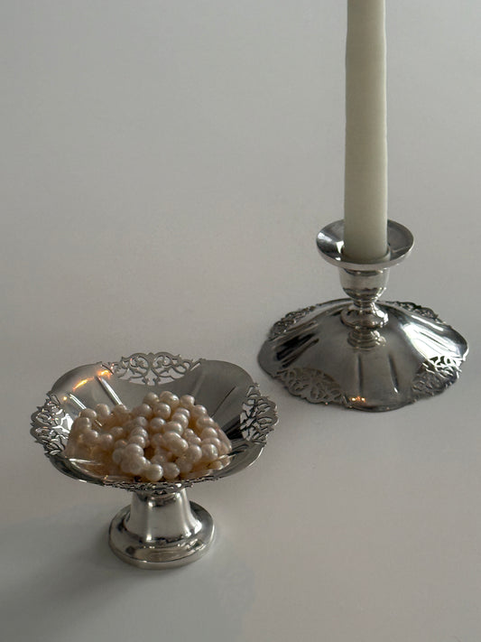 Pair of Birks Regency Silver Plate Candlesticks Holder 1950's